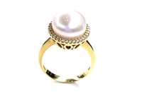 Anello Stocco Gioielli Donna in Oro giallo Perla AN55-17 - AN55-17